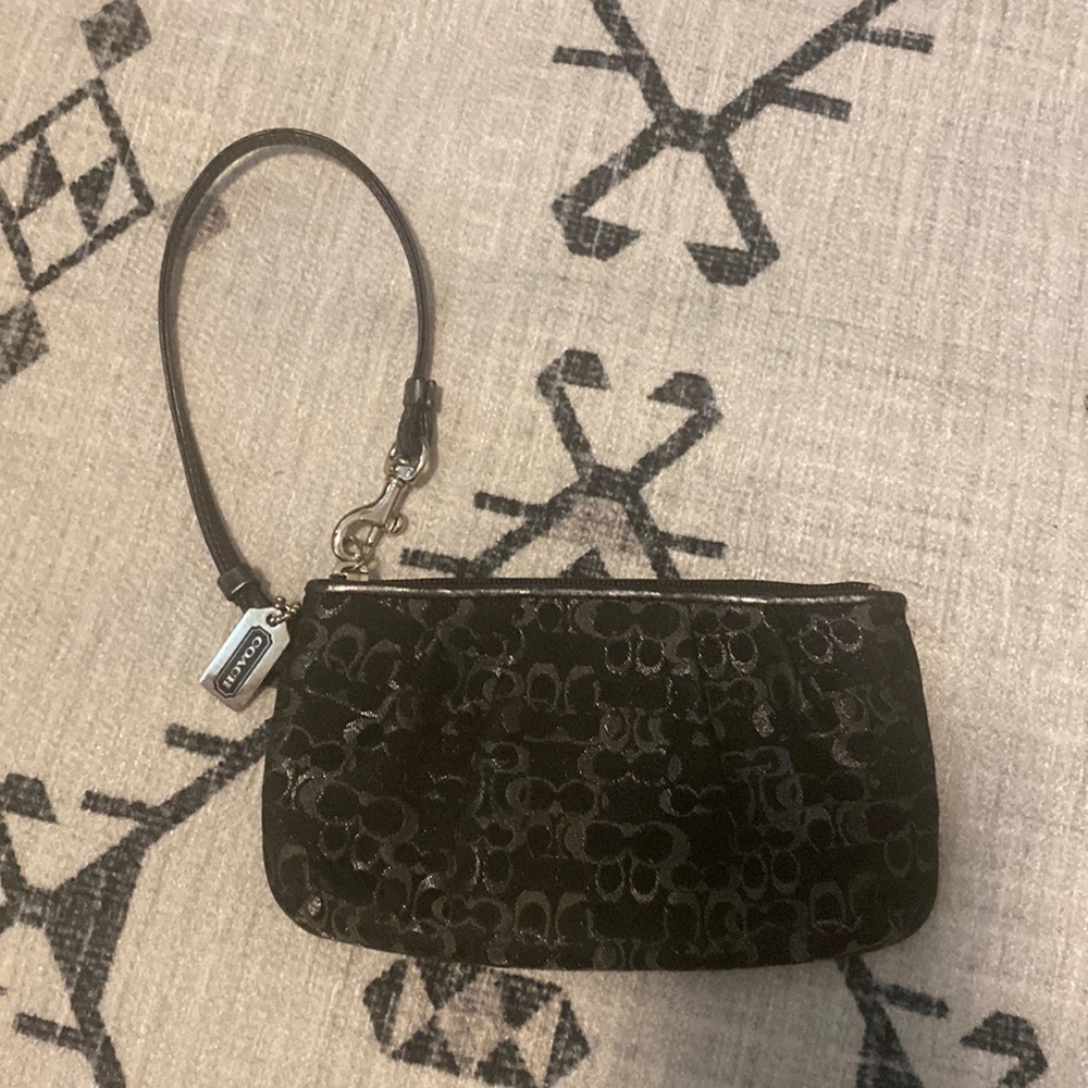 Black Coach wristlet